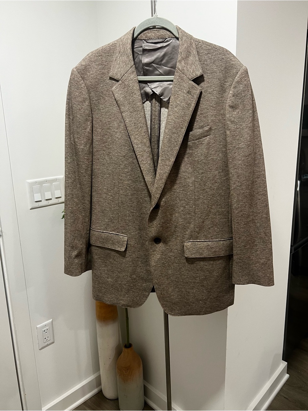 Bonobos Taupe Brown Knit Blazer
